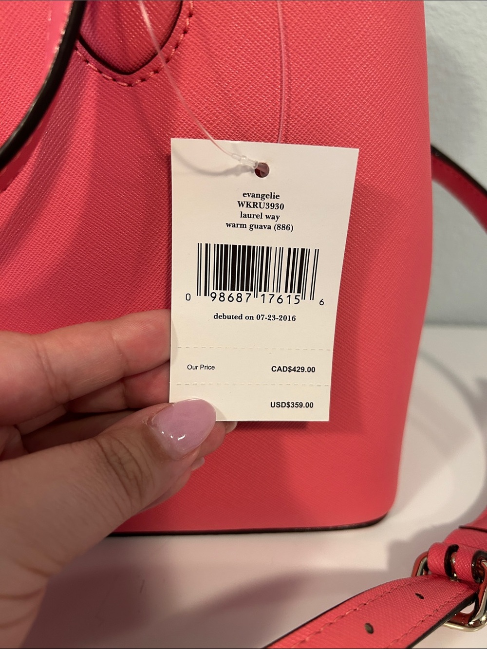 Pink Kate Spade Structured Tote Handbag with Detachable Strap - Picture 8 of 8